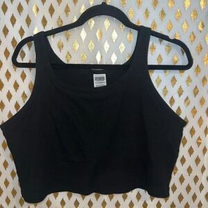 Victoria’s Secret PINK Black crop top tank shirt size XXL